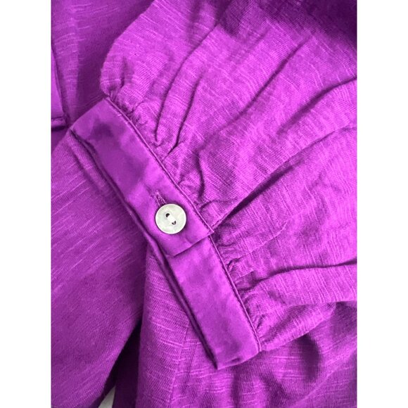 J. Jill Purple Knit Tunic Top Women’s 2X  Split Neck Casual Lightweight Blouse - Picture 7 of 8